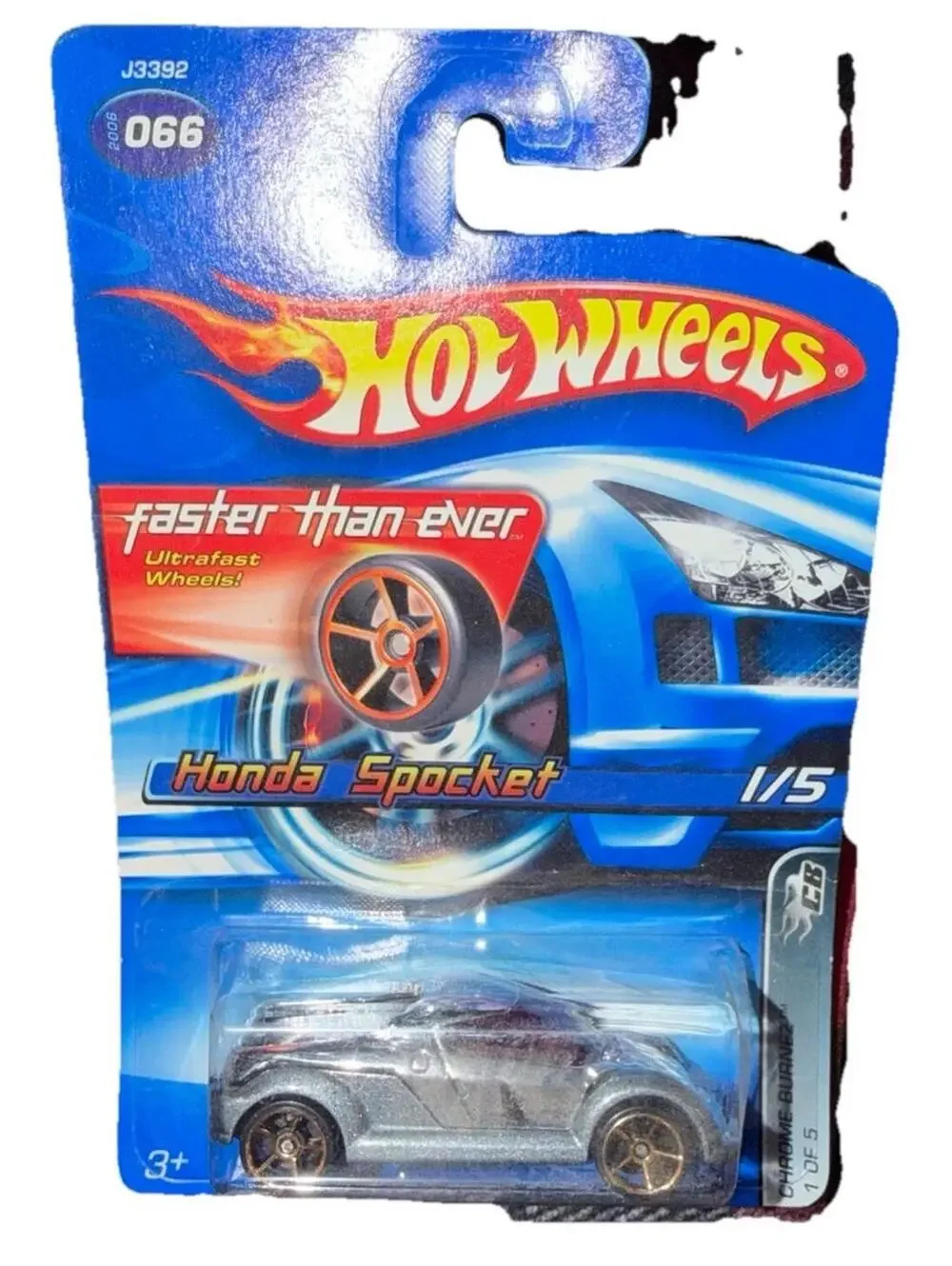Hot Wheels Honda Sprocket Faster Than Ever 2006 FTE Chrome Burnerz 1/5 VHTF Rare